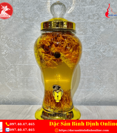 Bình Rượu Ngâm Đông Trùng Hạ Thảo 3L