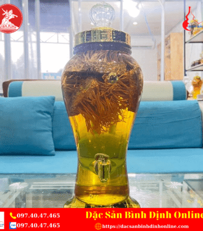 Bình Rượu Ngâm Đông Trùng Hạ Thảo 4L
